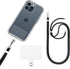 Black Universal Cell Phone Lanyard with Adjustable Strap - Phone Necklace Comfortably Around The Neck, Compatible with All Smartphones - Multipurp...