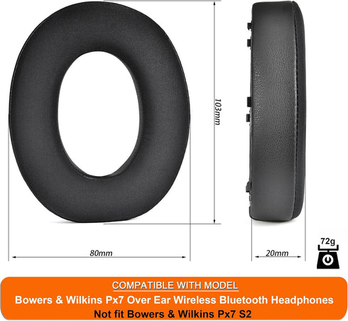 Px7 Earpads - defean Replacement Ear Pads Cover Cushions Compatible with Bowers & Wilkins Px7 Over Ear Wireless Bluetooth Headphones,High-Density ...