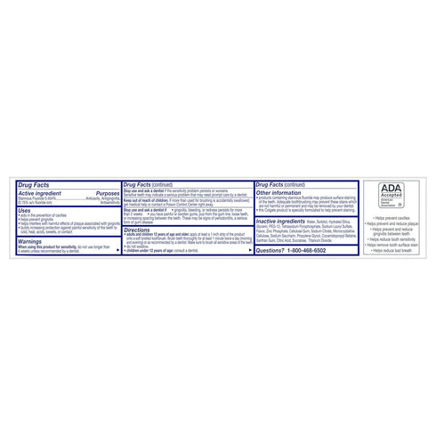 Colgate Total Toothpaste with Stannous Fluoride and Zinc, Multi Benefit Toothpaste with Sensitivity Relief and Cavity Protection, Deep Clean - 4.8...