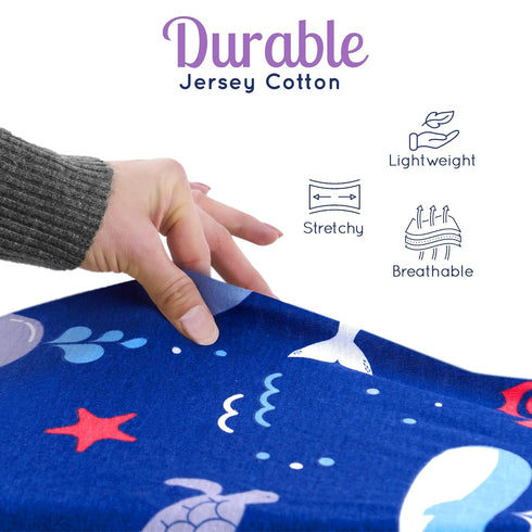 GROW WILD Changing Pad Cover 3 Pack | Soft & Stretchy Jersey Cotton | Baby Changing Table Pad Cover | Diaper Changing Pad Covers for Girls and Boy...