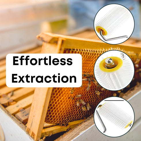 Honey Uncapping Needle Roller Honey Extractor Equipment, Honey Spinner Extractor Honey Uncapping Roller for Beekeepers Needle Recapping Honey Unca...