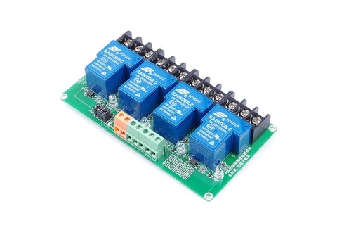 4-Channel DC 24V Relay Module High Low Level Triggering Optocoupler Isolation Load 30A DC 30V AC 250V for PLC Automation Control, Industrial Syste...