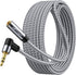 Headphone Extension Cable 25 ft 3.5mm Male to Female Stereo Audio Extension Cable - Double Shielded Braided Long 1/8 TRS aux Cord Extender for Sma...