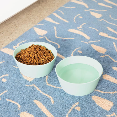 Waggo Habit Silicone Dog Bowl for All Breeds - Modern Heavyweight Silicone, Durable Pet Food and Water Dish Crock, Dishwasher Safe (Light Grey)...