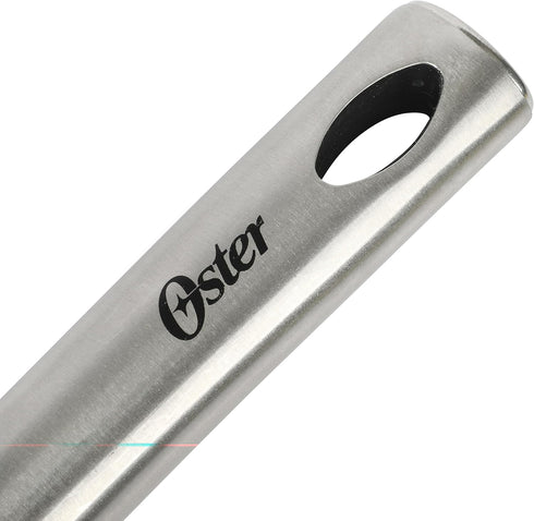 Oster Baldwyn 13" Slotted Nylon Turner Spatula - Black w/Stainless Steel Handle...
