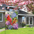 Welcome Summer Cardinal Red Birds Home Decorative Garden Flag, Yard Hydrangea Flowers Outside Decor, Spring Outdoor Small Burlap Decoration Double...