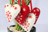 Hearts Christmas Ornaments Set of 4-Snowflake 100% Pure New Zealand Wool Handmade Eco-Friendly Valentine's Day Decor Shower Nursery Decoration Fai...