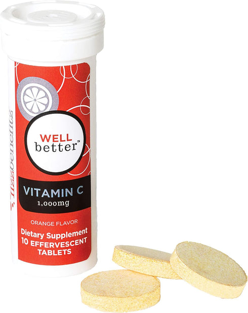 Vitamin C + Zinc Dissolvable Supplement with Orange Flavor - 1000mg Tablets Release as Powder in Liquid - Perfect for Kids and Adults That Struggl...