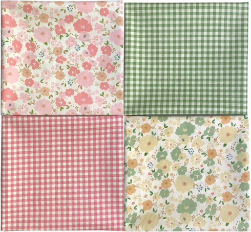 8 Pieces 18" x 22" (46cm x 56cm) Cotton 100% Floral Printed Sewing Supplies Fabric for Quilting Patchwork, DIY Craft, Scrapbooking Cloth...