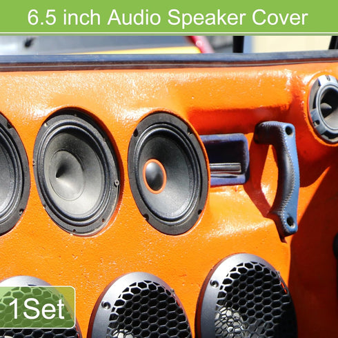ACROPIX Universal 6.5" Car Speaker Grills Cover Mesh Round 6.5 Inch Audio Speaker Subwoofer Guard Protector Case with Mounting Screws Iron ABS Sil...