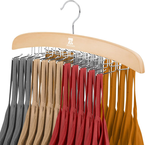 ZEDODIER Tank Top Hangers, Bra Organizer for Closet, 24 Storage Capacity, Non-Slip Hanging Tie Holder Closet Organizer and Storage for Camisoles T...