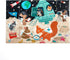eeBoo: Space Exploration - 20 Piece Puzzle - 15 x 11 Kids Jigsaw, Oversized Glossy Pieces, Animals On The Moon, Preschool Puzzle, Age 3+...