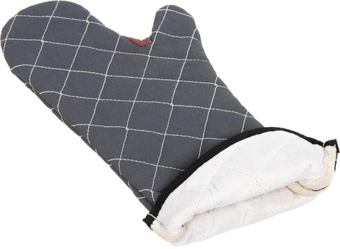 San Jamar Bestguard Oven Mitt with Reinforced Webguard Plus, Cotton, 17 Inches, Black...
