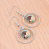 20pcs 12mm Cabochon Earring Setting Tray Blanks with Hoop Charms DIY Bezels for Earrings Making Supplies...