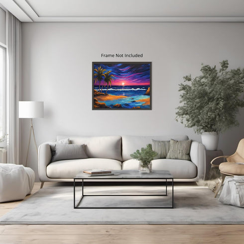 Posterizer 1 pcs- beach and the sea-abstract art 8-Landscape & Nature Art-Floral Botanical Art- Decor for Home & Office- unframed wall art...