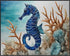 Posterizer 1 pcs- Dark blue seahorse on the bottom of the ocean-Art for Animal Lovers- Gift for Men Women Entrepreneur Teens-decor for Bedroom, Of...