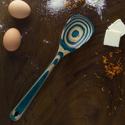 Baltique Mykonos Collection 12-1/2" Wooden Cooking Spoon, Safe for Nonstick...