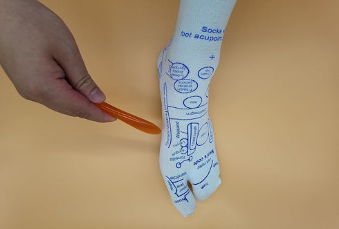 Broman Reflexology Socks with Acupressure Pen with Gua Sha End,Foot Pain Relief Remedy,Men's Size...