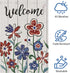 Welcome 4th of July Garden Flag 12x18 Inch Double Sided, Patriotic Independence Day Flower Yard Flag for Memorial Day Outdoor House Decorations (O...