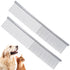 2pcs Dog Grooming Combs for Removing Tangles, Round Teeth Metal Cat Pet Hair Comb, Silver Large Professional Grooming Tool for Long Short Haired D...