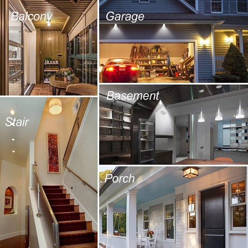 Boxlood Motion Sensor Light Bulbs, 12W(100-Watt Equivalent) PIR Motion Activated Dusk to Dawn Outdoor LED Light Bulb, E26 5000K Daylight, Perfect ...