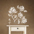 Stencils for Walls: Magnolia Stencil, 8.5 x 8.5 inch (M) - Classic Flower Floral Ancient Tree Stencils for Painting Template...
