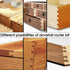 KOWOOD Dovetail Router Bit Set 6 Sizes with 1/4 Inch Shank ,Cutting Dia in 1/4" 3/8" 1/2" 5/8" 3/4" 7/8" Wood Milling Cutter Tool for Making Boxes...