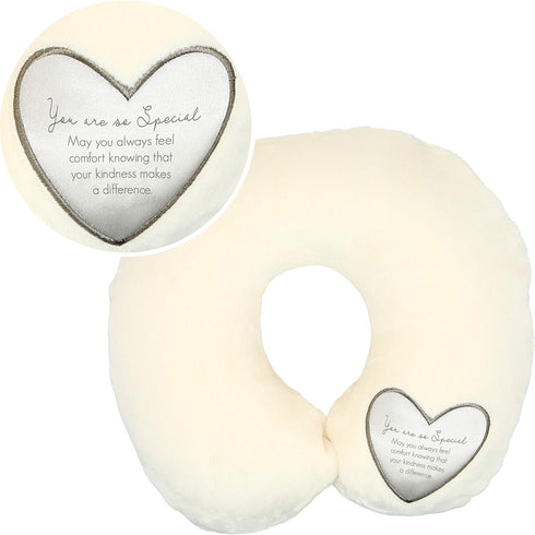 Pavilion Gift Company Special-12 Royal Plush Neck Pillow, 12", Cream...