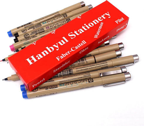 Sakura Pigma Micron Fine Line Pen High Light and Soft Head Pen Manga Drawing- Assorted 8 Pens Set (Black, PN-8 Pens)...