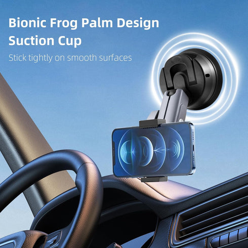 REYGEAK Suction Cup Car Mount with 1/4 Thread, 360° Rotation Windshield Car Mount for GoPro Hero 12 11 10 9 8 Insta360 X4 X3 Go3 DJI Action 4, Poc...