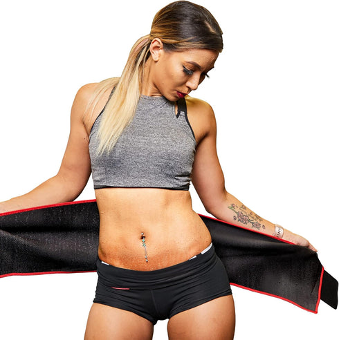 shrink Waist Trimmer - Sweat Band Waist Trainer for Women and Men; Workout Equipment for Home Workout and Gym Exercise; Waist Wrap Hourglass Body ...