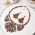 Bohemian Jewelry Set for Women - Colorful Resin Bib Necklace and Earrings, Ethnic Style Statement Jewelry for Weddings, Parties, and Everyday Wear...