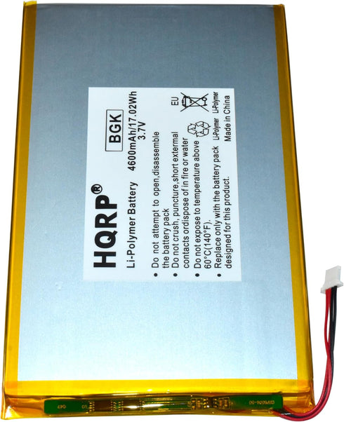 HQRP Battery Compatible with RCA 10-Inch Viking Pro RCT6303W87 RCT6303W87DK RCT6K03W13 Tablet PT3090135 3.7v 4Ah 4600mAh...