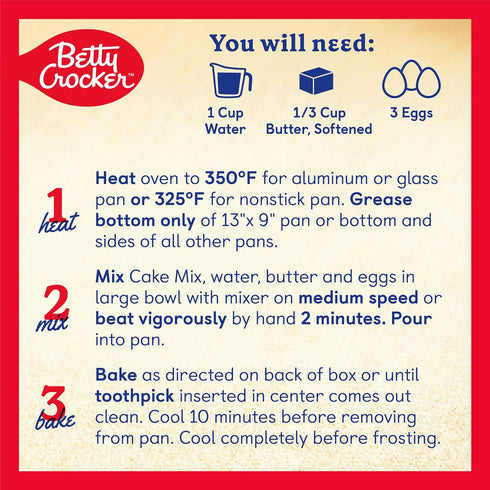 Betty Crocker Favorites Super Moist Butter Recipe Yellow Cake Mix, 13.25 oz (Pack of 12)...