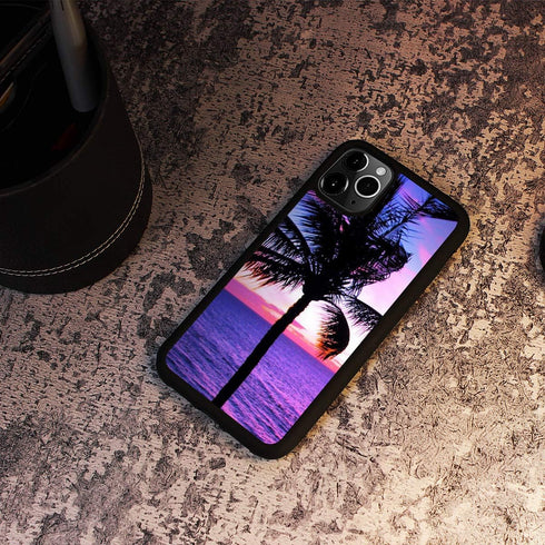 for iPhone 11, Durable Protective Soft Back Case Phone Cover, HOT12377 Palm Tropical...