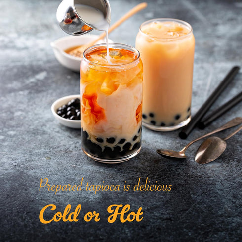 WuFuYuan Boba Tapioca Pearls, Black Sugar Flavor, Ready to Cook in 5 Minutes or Microwave in 3 Minutes, 8.8 oz. (Single Pack)...