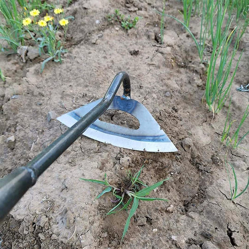 Garden Tools Hollow Hoe, All-Steel Hardened Hollow Hoe, Sharp Garden Edger Weeder, Durable Gardening Hoe Hand Tool Weed Puller Accessories for Bac...