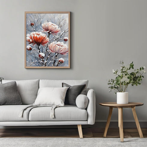 Posterizer 1 pcs-dainty flowers in nature -oil painting style-11-Floral & Botanical Art-Landscape & Nature Art-Living Room Bedroom Decor- unframed...