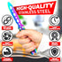 Balisong Practice Butterfly Knife - Stainless Steel Metal Butterfly Practice Knife Rainbow Knife Butterfly Trainer Balisong Knife - Balisong Train...