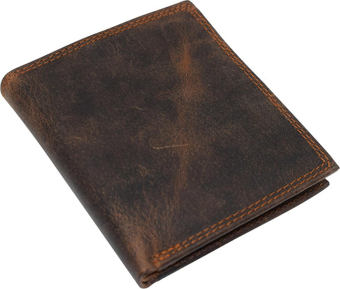 RFID Blocking Bifold Hipster Credit Card Wallet Premium Lambskin Leather (Vintage)...