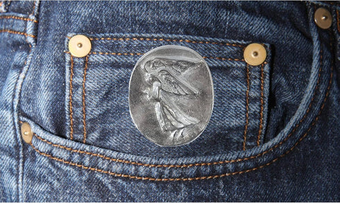 Pocket Guardian Angel Healing Pack | Includes Opalite Angel Figurine, Angel Token Coin and Serenity Prayer Card...