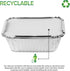 Stock Your Home 1 Lb Aluminum Disposable Cookware With Lids (25 Pack) - Foil Pans Cardboard Lids - Disposable & Recyclable Takeout Trays With Lids...