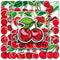 50pcs Cherry Stickers Vinyl Red Fruits Stickers for Water Bottle Laptop Skateboard Phone Computer Bike Cars Guitar Luggage Suitcase,Cute Waterproo...