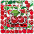50pcs Cherry Stickers Vinyl Red Fruits Stickers for Water Bottle Laptop Skateboard Phone Computer Bike Cars Guitar Luggage Suitcase,Cute Waterproo...