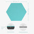 Navaris Hexagon Felt Board Tiles - Set of 6 Notice Memo Bulletin Boards with Push Pins Pack 5.9 x 7 inches (15 x 17.7 cm) - Turquoise, Orange, Pin...