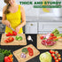 Small Bamboo Cutting Boards for Kitchen, Small Cutting Board with Built-in Handle for Camping Cutting Board, Juice Groove for Fruits Chopping, Min...