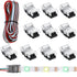 11 Pieces 3 Pin LED Strip Connectors Tunable 10 mm LED Strip Light Connectors LED Strip Connector Terminal for WS2811 WS2812B SK6812 LED Strip No ...