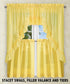 Ellis Curtain Stacey Sheer Tailored Tier Pair Curtains, 56" x 30", Yellow...