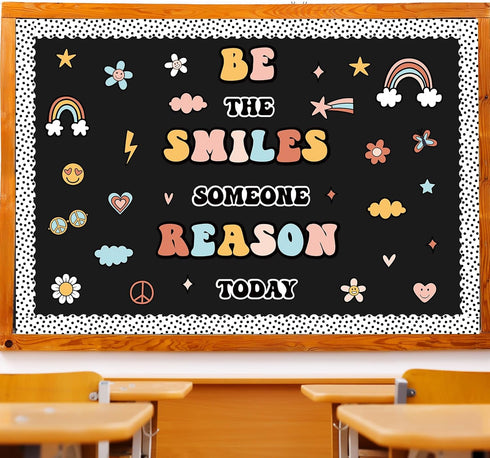 Classroom Bulletin Board Decoration Set Welcome Banner Wall Door Boho Hippie Groovy Classroom Decorations for Kindergarten Preschool Elementary Mi...