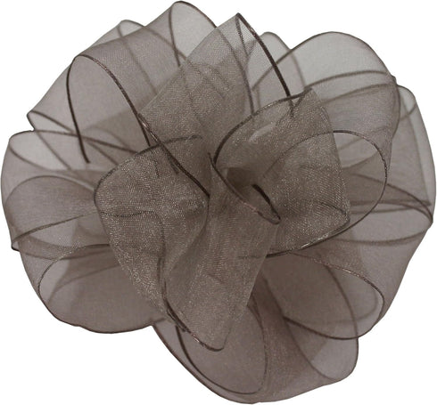 Offray Wired Edge Encore Sheer Craft Ribbon, 1-1/2-Inch Wide by 25-Yard Spool, Pewter...